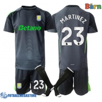 Fotballdrakt Barn Aston Villa Emiliano Martinez #23 Keeper Hjemmedraktsett 2025-26 Kortermet (+ Korte bukser)